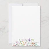 Chic Wildflower Vrijgezellenfeest Kaart (Achterkant)