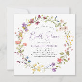 Chic Wildflower Waterverf Vrijgezellenfeest Kaart (Voorkant)