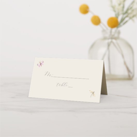 Chic Wildflower Wedding Place Card Plaatskaartje (Voorkant)