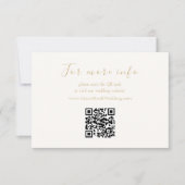 Chic Wildflower Wedding Website QR Code Info Kaart (Voorkant)