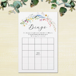 Chic Wildflowers Vrijgezellenfeest Bingo spel