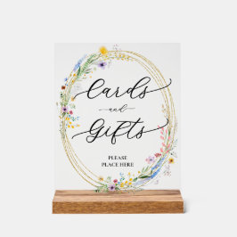 Chic Wildflowers Vrijgezellenfeest Kaarten en gesc Acryl Bord