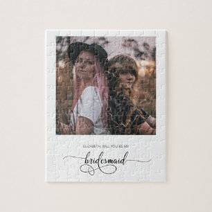 Chic Will you be My Bridesmaid proposal Photo Legpuzzel