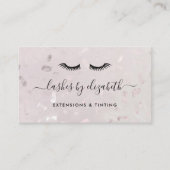 Chic wimpers moderne schoonheid make-up artist visitekaartje (Voorkant)