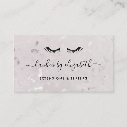 Chic wimpers moderne schoonheid make-up artist visitekaartje (Voorkant)