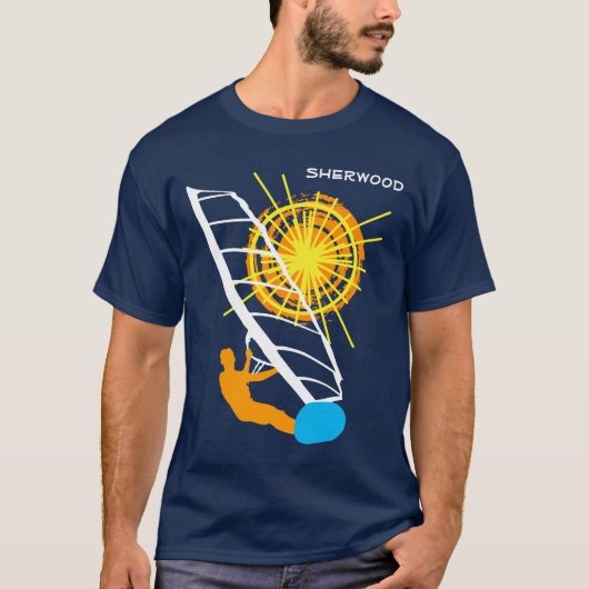 Chic Windsurfer Grappig aanpasbaar T-shirt (Voorkant)