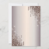 Chic Wine Glass Glitter Daling Retirement Kaart (Achterkant)