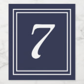 Chic Wine Label-tabelnummer Wijn Etiket (Enkel label)