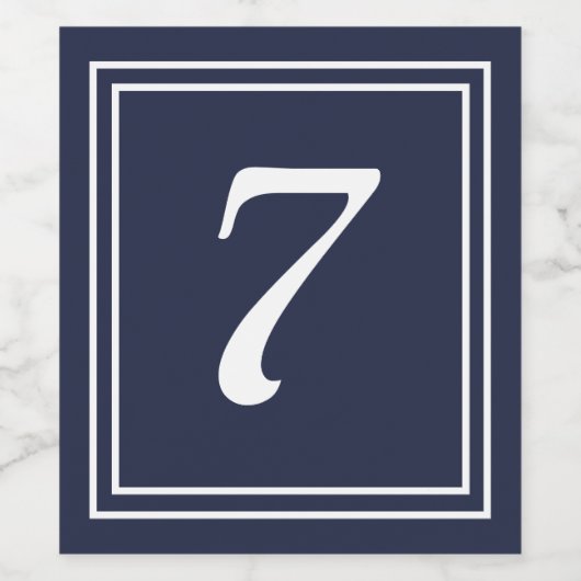 Chic Wine Label-tabelnummer Wijn Etiket (Enkel label)