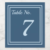 Chic Wine Label-tabelnummer Wijn Etiket (Enkel label)