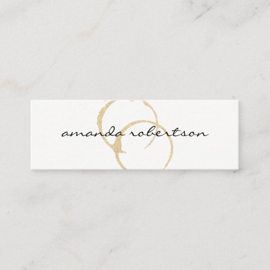 Chic Wine Stain Mini Visitekaartje (Voorkant)