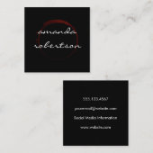 Chic Wine Stain Vierkante Visitekaartje (Voorkant / Achterkant)