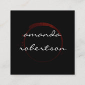 Chic Wine Stain Vierkante Visitekaartje (Voorkant)