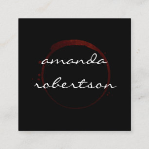 Chic Wine Stain Vierkante Visitekaartje