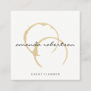 Chic Wine Stain Vierkante Visitekaartje