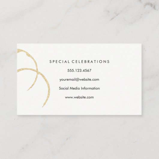 Chic Wine Stain Visitekaartje (Achterkant)