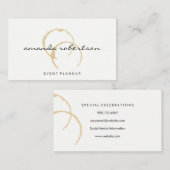 Chic Wine Stain Visitekaartje (Voorkant / Achterkant)