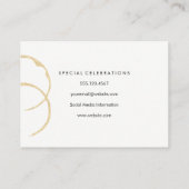 Chic Wine Stain Visitekaartje (Achterkant)