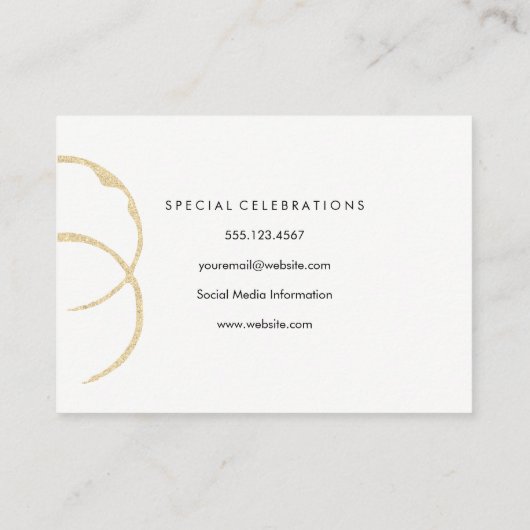 Chic Wine Stain Visitekaartje (Achterkant)