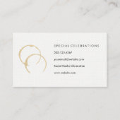 Chic Wine Stain Visitekaartje (Achterkant)