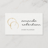 Chic Wine Stain Visitekaartje (Voorkant)
