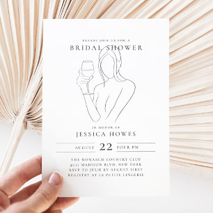 Chic Wine Vrijgezellenfeest Kaart