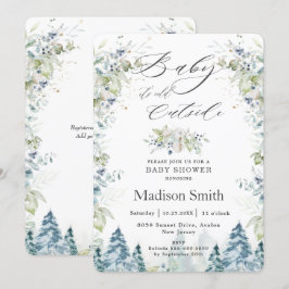 Chic Winter Baby Het is koud buiten Baby shower  Kaart