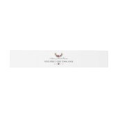 Chic Winter Burgundy Floral Antlers Weddenschap Uitnodigingen Wikkel (Vlak)
