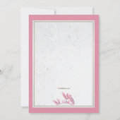 Chic Winter foto uitnodiging roze (Achterkant)