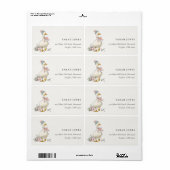 Chic Winter Goose Christmas Holiday Address Etiket (Full Sheet)