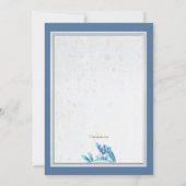 Chic Winter Photo Invitation Blue Kaart (Achterkant)