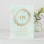 Chic Winter | Uitnodiging feestdag (Staand voorkant)