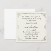 Chic Winter White Wedding Invitation Kaart (Voorkant / Achterkant)