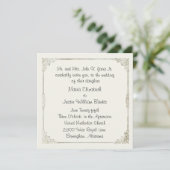 Chic Winter White Wedding Invitation Kaart (Staand voorkant)