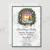 Chic Winter Wonderland kerstfeest uitnodiging (Voorkant)