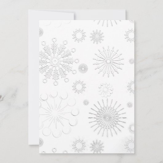 Chic Winter Wonderland kerstfeest uitnodiging (Achterkant)