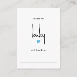 Chic Wishes for Baby Boy Shower Game Informatiekaartje