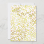 Chic wit en goud bloeien winter Vrijgezellenfeest Kaart (Achterkant)