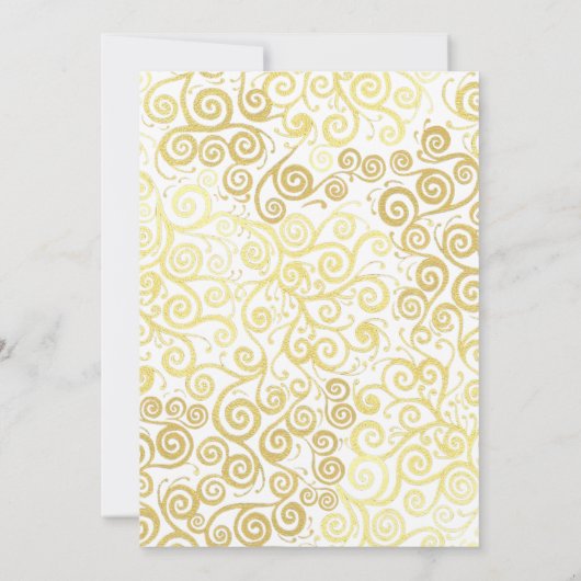 Chic wit en goud bloeien winter Vrijgezellenfeest Kaart (Achterkant)