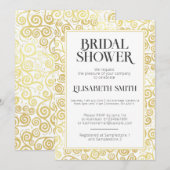 Chic wit en goud bloeien winter Vrijgezellenfeest Kaart (Voorkant / Achterkant)