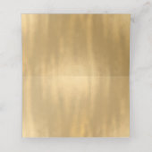 Chic wit en goud bruiloft gevouwen plaats kaart plaatskaartje (Binnenkant ongevouwen)