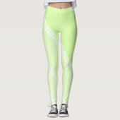 Chic Wit onder Bord Green Banded Print Leggings (Voorkant)