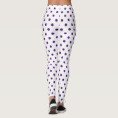 Chic wit Paarse Polka Dot Pattern Leggings (Achterkant)