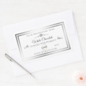 Chic Wit Product Label Zilver Lijst met Logo (Envelop)