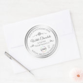 Chic Wit Product Label Zilver Lijst met Logo (Envelop)