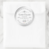 Chic Wit Product Label Zilver Lijst met Logo (Tas)