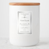 Chic Wit Product Label Zilver Lijst  Roos Voedselcontainer Etiket (Voorkant)