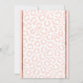 Chic Wit Roze Rose Goud Glitter Cheetah Sweet 16 Kaart (Achterkant)