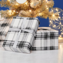 Chic Wit Zwart Monochroom Ivoor Plaid Patroon