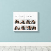 Chic Wit Zwart Script Foto Stepmom Moederdag Canvas Afdruk (Insitu (Houten vloer))